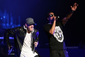 Jay-Z And Eminem Perform And Launch "DJ Hero" - Show