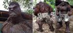 Amazing hulk statue created from scrap metal